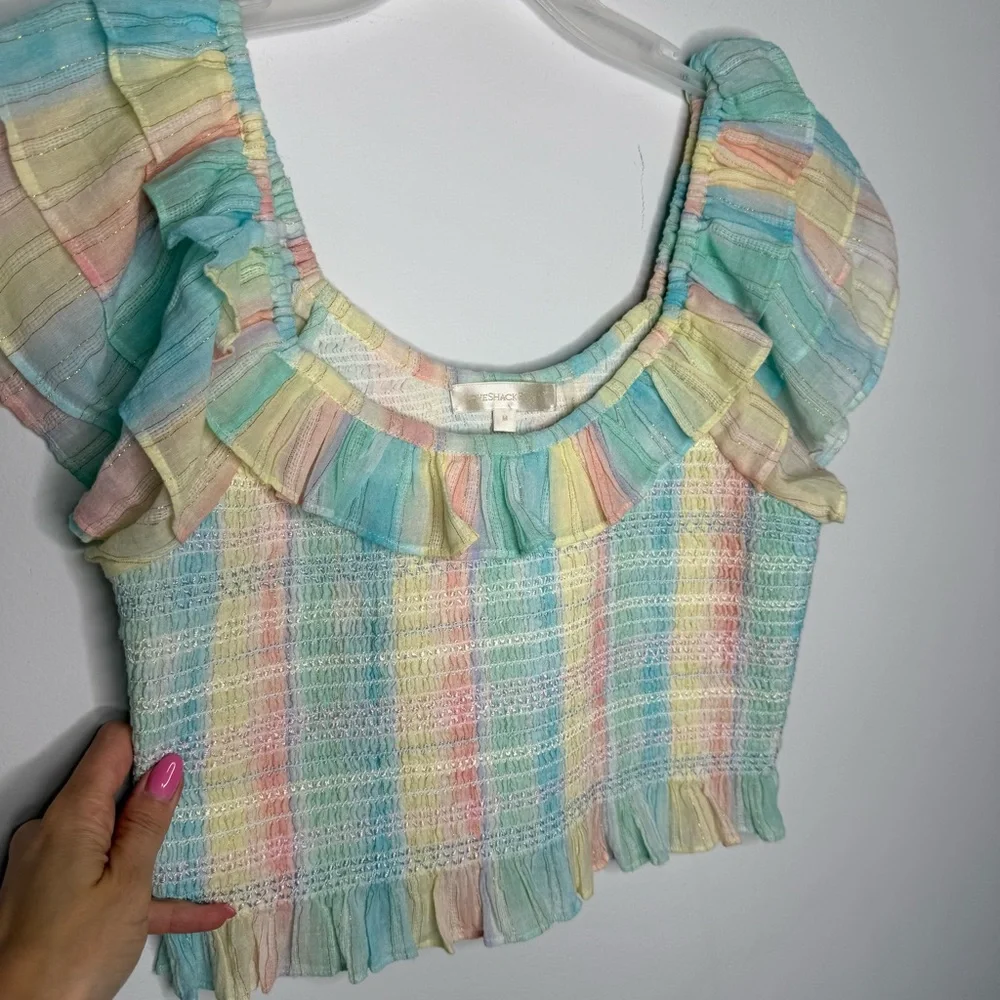 J6 LOVESHACKFANCY Saba Ruffle Crop Top - Picture 5 of 7